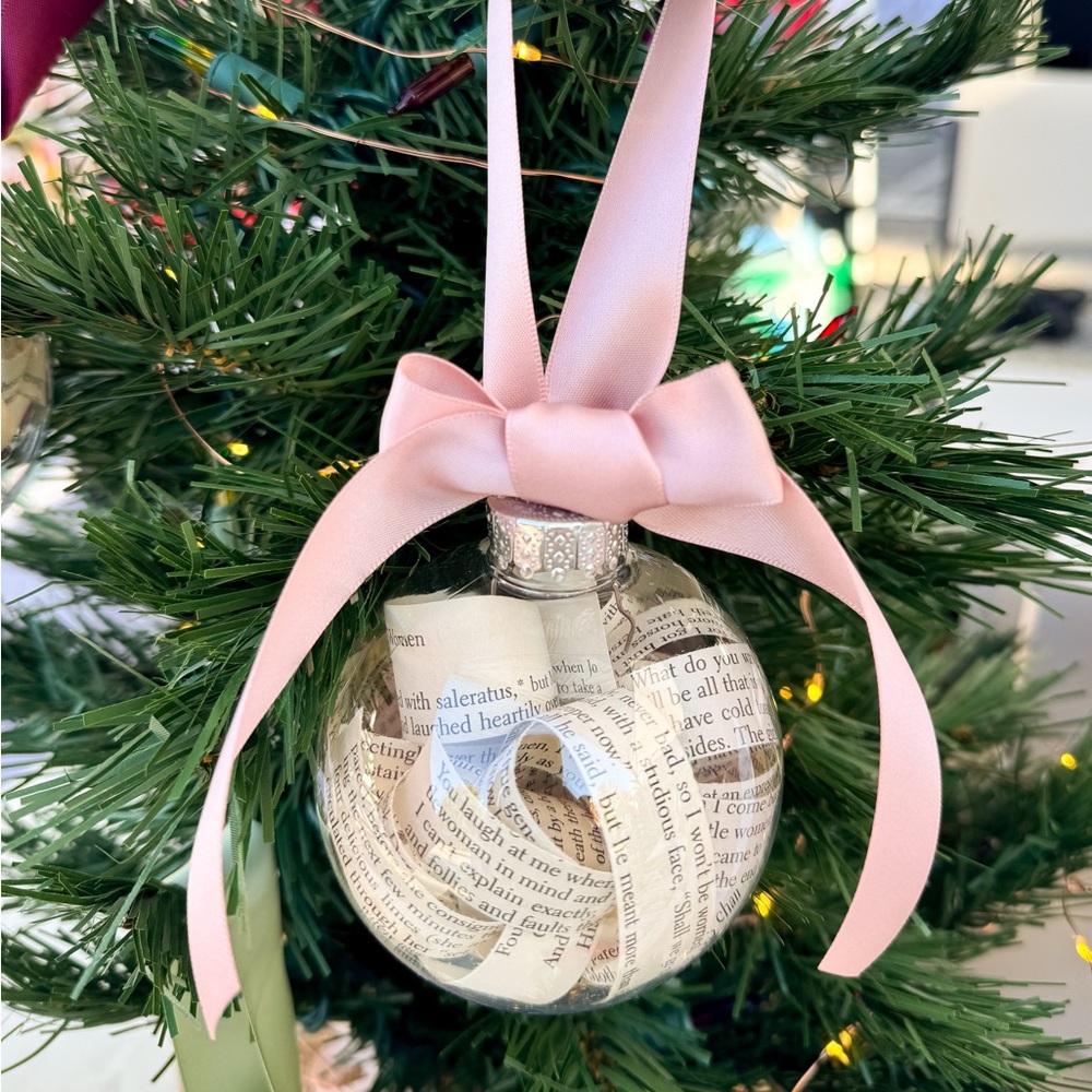 Handmade Upcycled Book Ornament